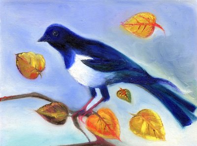 Autumn Magpie by Nancy Moniz Charalambous